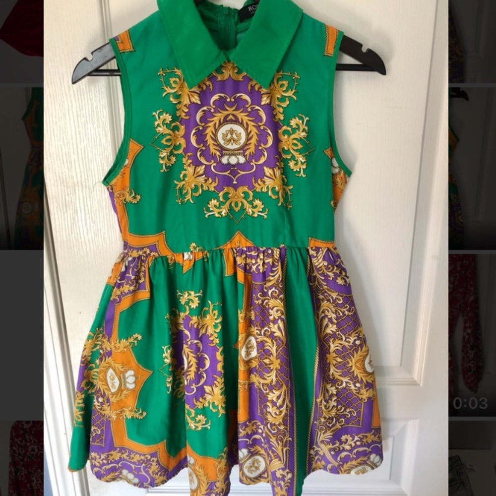 Versace style mini dress